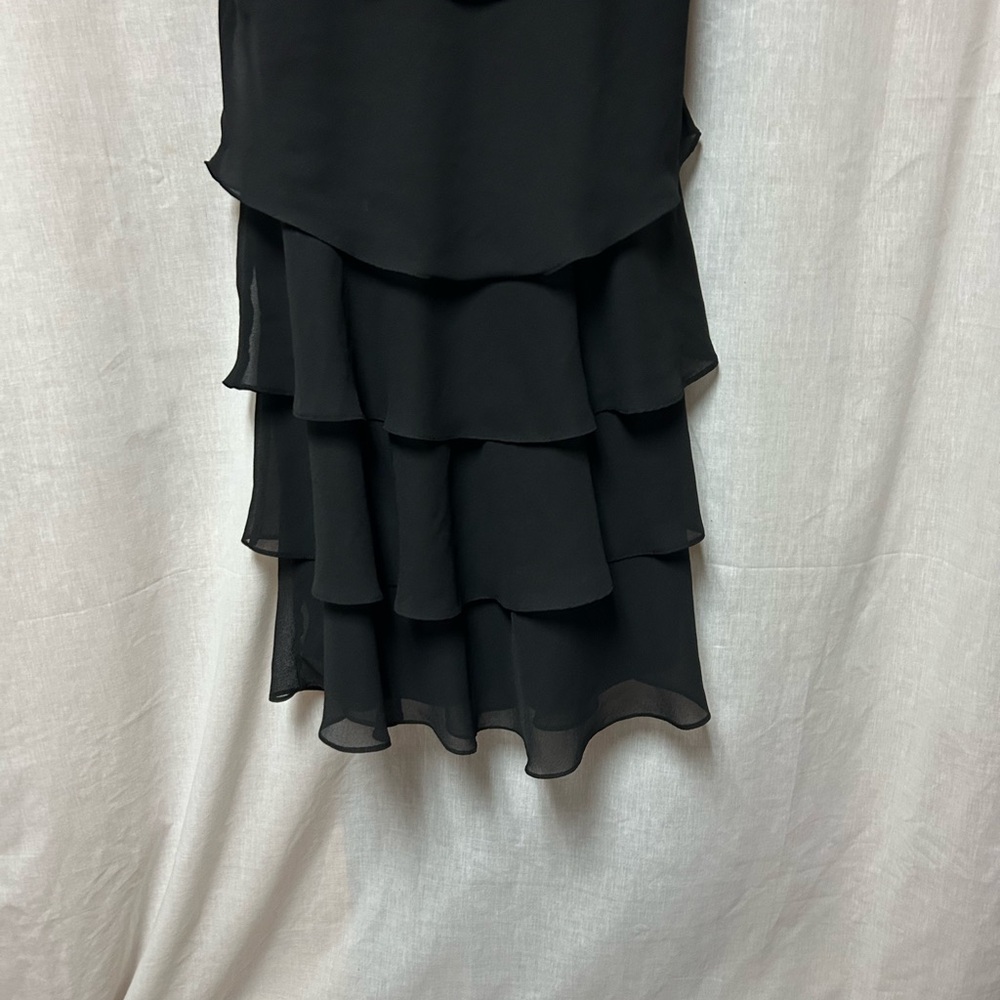 Black tiered sassy dress 
Cruise 
Hem 40” 23” armpit to armpit flat 
Size 18 - Picture 4 of 13